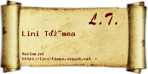 Lini Tímea névjegykártya